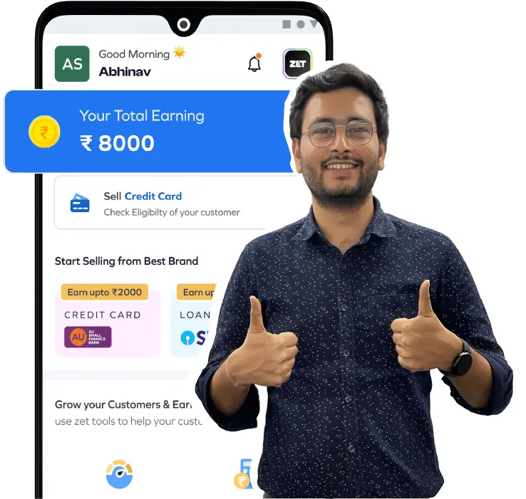 A Happy man with good earning